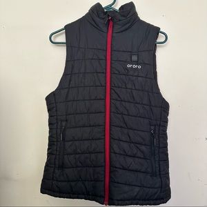 ORORO heated women’s black vest size Medium
